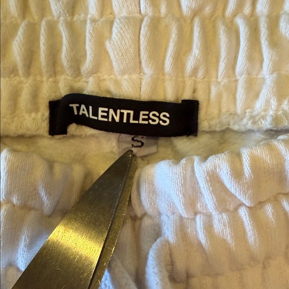 TALENTLESS Women's Cream Athletic Shorts - Picture 2 of 3